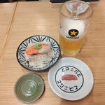 寿司 牡蠣 新宿スシエビス 新宿西口小滝橋通り - 