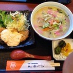 おぐら - 南チャンセット：チキン南蛮か海老南蛮にミニチャンポンとご飯(ここでは除外)