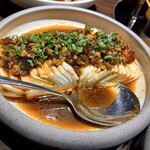 上菜 - 豆腐のカットに感激