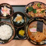 喰囍炒 - 今日の日替わりランチ 大根とこんにゃくの田楽は和を感じる(笑)