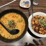 上海華龍 - 【2026.1.7(水)】ラーメンセット（坦々麺＋麻婆豆腐丼）950円