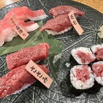 がんばれニッポン馬肉道場 馬喰ろう - 馬肉の握り寿司盛り