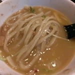 麺や マルショウ - 年に一度の鶏白湯つけ麺-スープ割台湾ラーメン(2014/12)