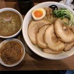 麺や マルショウ - 年に一度の鶏白湯つけ麺&台湾ミンチ・チャーシュー増し(2014/12)