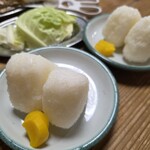 骨付鳥 蘭丸 - 塩むすび