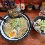 ニボシの恵 - 新登場 塩生姜ラーメン+チャーマヨ丼