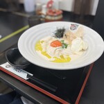 極楽うどん TKU - 冷やし明太子クリームうどん・クリームチーズトッピング