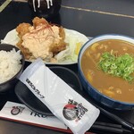 極楽うどん TKU - 鶏天タルタル定食　おいしいカレーうどん