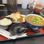 極楽うどん TKU - 鶏天タルタル定食おいしいカレーうどん