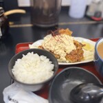 極楽うどん TKU - 鶏天タルタル定食おいしいカレーうどん