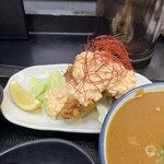 極楽うどん TKU - 鶏天タルタル定食おいしいカレーうどん（300g）（ご飯小）