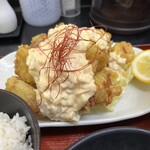 極楽うどん TKU - 鶏天タルタル定食　おいしいカレーうどん