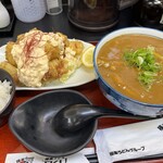 極楽うどん TKU - 鶏天タルタル定食　おいしいカレーうどん