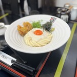 極楽うどん TKU - とろろ玉ぶっかけ（並）・鶏天トッピング