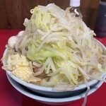 ラーメン二郎 - 珍しく丼2枚体制
