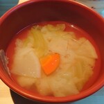 明神館 - ほっとするお味噌汁です♡　お代わりしました♪