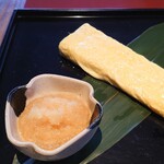 明神館 - 佐久間市産　浅間小町の出汁巻卵…これ感動する美味しさよ♪　ご飯がすすむすすむ♡