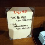 蕎麦割烹 ながの - 大晦日限定のお品書き