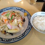 万福 - 料理写真:皿うどん 980円 小ライス 170円