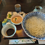 手打うどん 郁兵衛 - 釜揚げうどん自然薯ご飯大盛セット