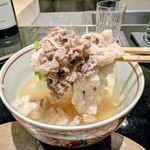 日本料理 晴山 - 飛騨高山のツキノワグマのしゃぶしゃぶ