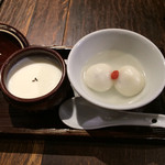 茉莉花 - 杏仁豆腐と湯円(ごま蜜)