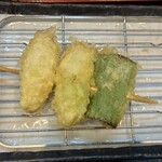 揚げたて天ぷら から天 - 上州の白ネギ