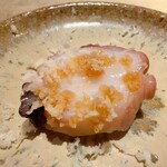 天ぷらあら木 - 蛸に山葵