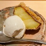 天ぷらあら木 - 1年もののサツマイモに、サツマイモのアイス。