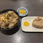 鶏料理 から揚げ専門 お福 - 鶏めしとおにぎり、たくあん