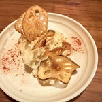 上六ワイン - 柳蓮田蓮根のアリオリポテト