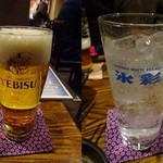 Kunsei Izakaya Kuyuri - エビス樽生￥480/チューハイ￥480？