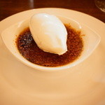 ICARO miyamoto - ピスタチオのブリュレとリコッタチーズのジェラート