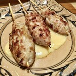 千ふく - 宮崎 飛来幸地鶏  つくね串炭火焼き