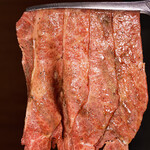 京洛焼肉やぶ - ミスジ「くっとーと（@kuttoto.gourmet）／撮影」