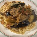 まざあ・ぐうす - ナスとベーコンとキノコのスパゲティ