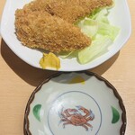 浅草 ときわ食堂 - アジフライはフトゥーかな　言うほどでは無かった
