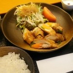 Keishoku Kissa Sakura - 日替わりの野菜肉巻き定食