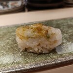 鮨 ひろ海 - 白エビのおぼろ昆布〆