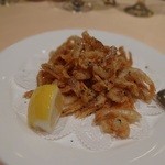 ムッシュ - 今回も白エビのフリット800円
