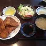 ヨーロッパ軒 - カツ丼セット1050円(2013/8撮影)