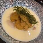 あま木 - とうもろこしと雲丹の冷静スープ