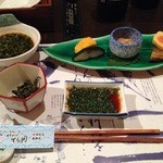 日本料理てら岡 - 最初のセッティング