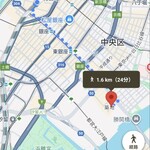 東都グリル - 食べログアプリ通りにジャスト24分で来れました。