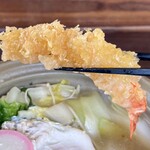 うどん工房かたつむり - 大きな海老天