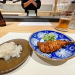 鶏匠つじや 本店 - “セセリ”と大根と蕪の鬼下ろしより荒い角切りっぽいお口直し。セセリも抜群の味わいですが、お代わり自由のお口直しがメッチャ美味いです。