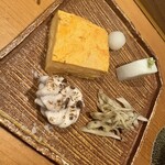 浅草じゅうろく - 先付け　白子焼きが特に最高