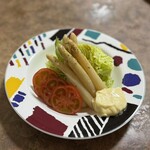 ステーキ石井 - アスパラサラダ