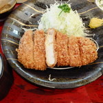 かつ波奈 - 黒豚ロースかつ定食（中）