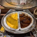 ガスト - スクランブルエッグ、チーズinハンバーグ